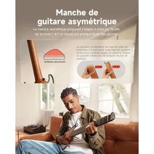 DONNER HUSH-I Travel Guitar MH Nat