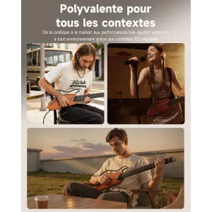 DONNER HUSH-I Travel Guitar MH Nat
