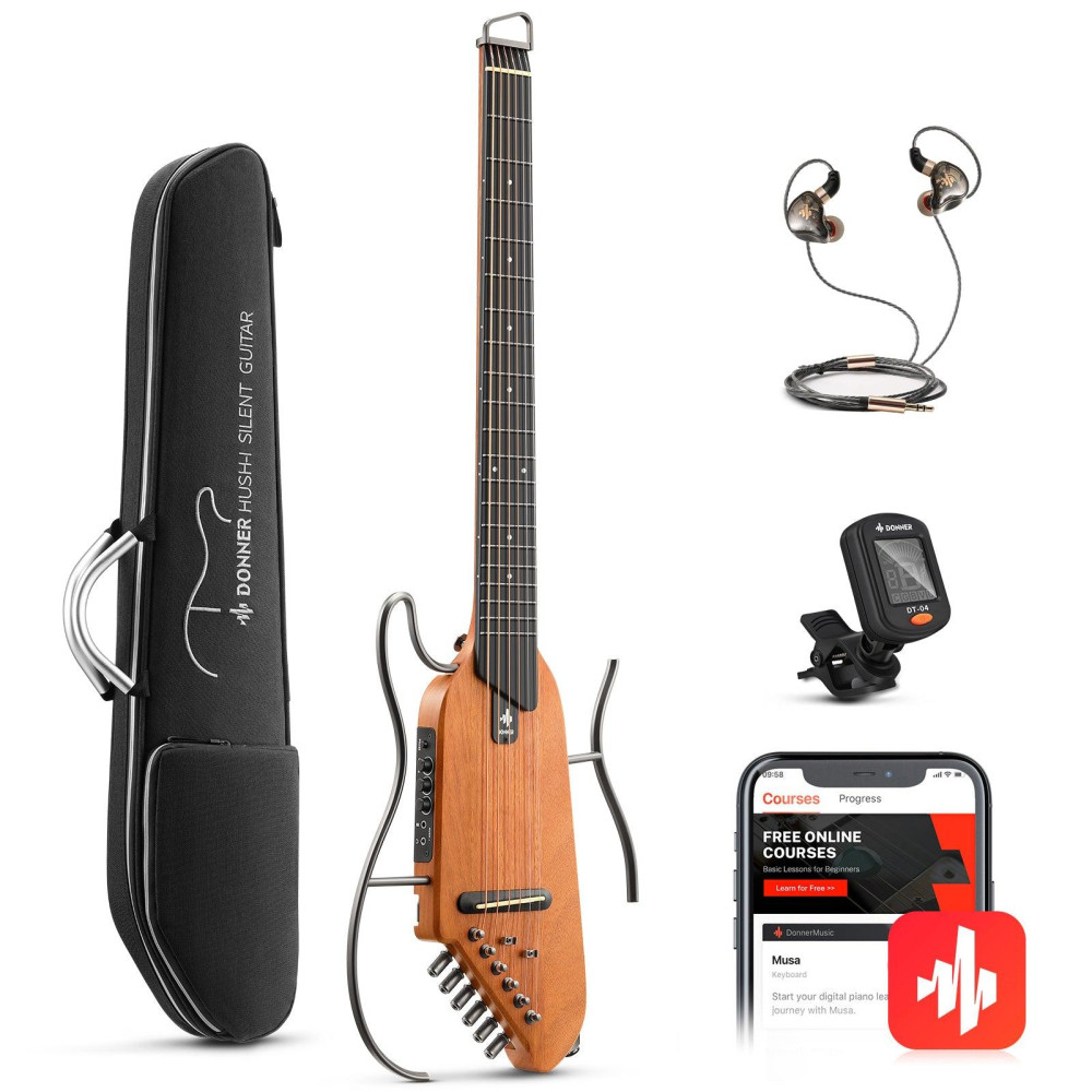 DONNER HUSH-I Travel Guitar MP BK