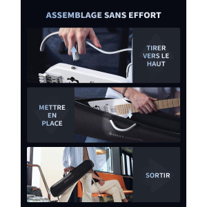 DONNER HUSH-X Travel Guitar Natural