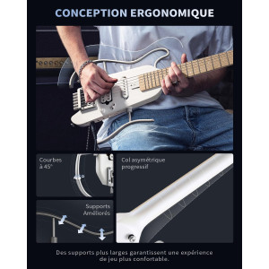 DONNER HUSH-X Travel Guitar Natural