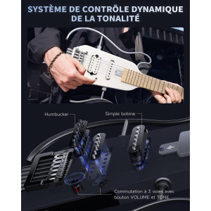 DONNER HUSH-X Travel Guitar Natural