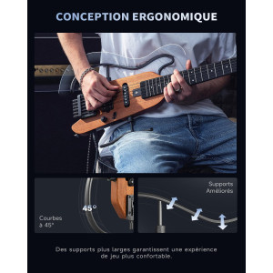 DONNER HUSH-X Travel Guitar Natural