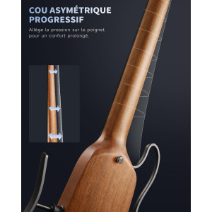 DONNER HUSH-X Travel Guitar Natural