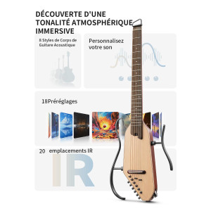 DONNER HUSH-I Pro  Travel Guitar Nat SP