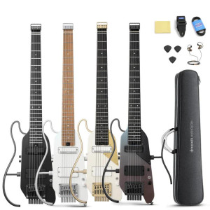 DONNER HUSH-X Pro Travel Guitar White
