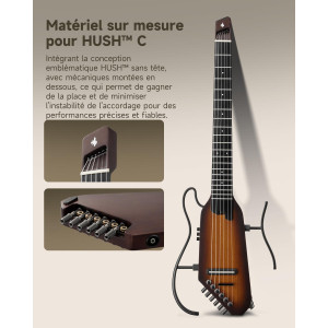 DONNER HUSH-C Nylon Travel Guitar Black