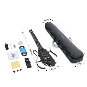 DONNER HUSH-C Nylon Travel Guitar Black