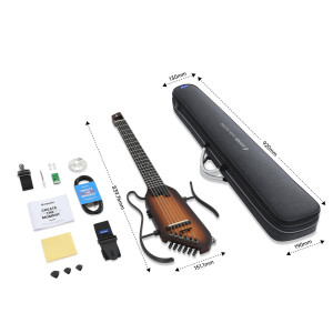 DONNER HUSH-C Nylon Travel Guitar Sunburst