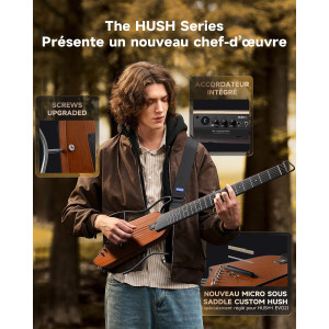 DONNER HUSH-I Evo2 Travel Guitar Black