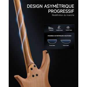 DONNER HLX-500 Headless Guitar White