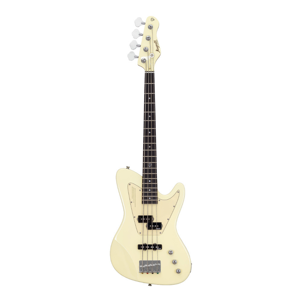 Magneto Guitars, Ruby Bass, Vintage White