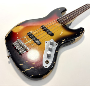 Fender Jazz Bass Jaco Pastorius Tribute Relic 2013 Custom Shop Sunburst Fretless
