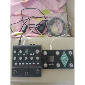 Kemper Profiler player met footswitch en level 1, 2 en 3 upgrade