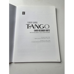 Carlos Gardel - Tango Recorder Duets - Duos Pour 2 Flûtes Altos Ou Alto Et Ténor