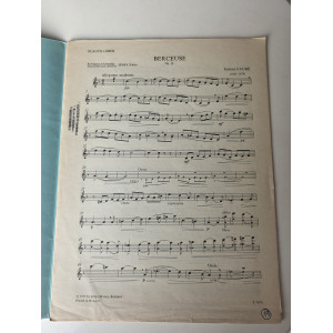 Fauré, Berceuse Pour Flûte Ou Hautbois Et Piano