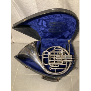 Cor d’harmonie Couesnon Monopole Conservatoire Paris – double ascendant compensé, argenté, n° 13485 –