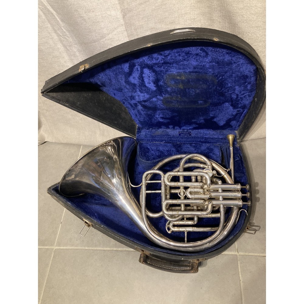 Cor d’harmonie Couesnon Monopole Conservatoire Paris – double ascendant compensé, argenté, n° 13485 –