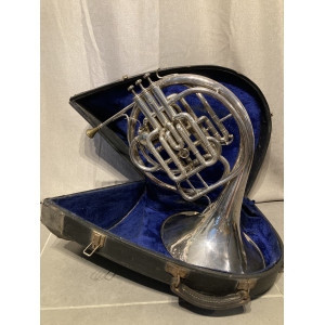 Cor d’harmonie Couesnon Monopole Conservatoire Paris – double ascendant compensé, argenté, n° 13485 –