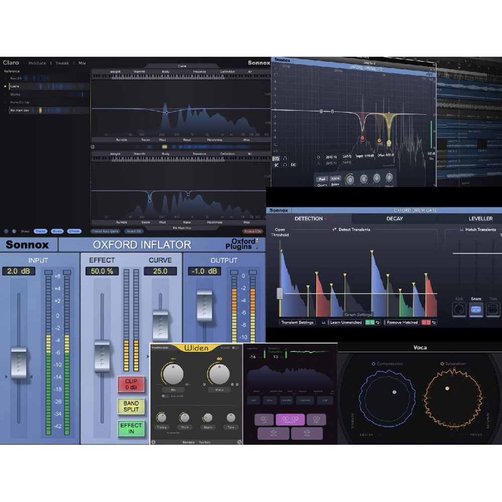 Pack 5 Plug-ins Sonnox (Claro, Inflator, Drum Gate, Voca, Oxford Dynamics) - Licences iLok