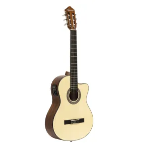 Serie Silver 100, guitarra clásica electroacústica con cutaway