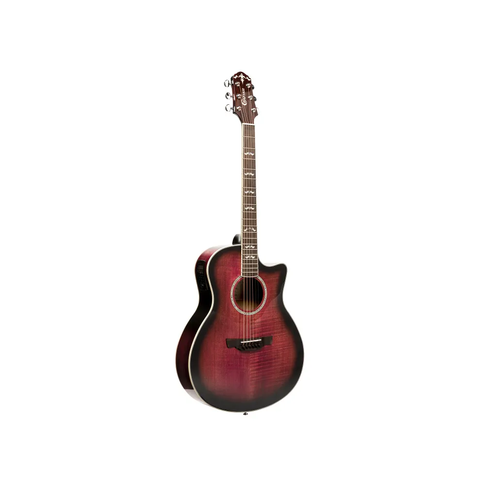 Serie Noble, guitarra electroacústica mini-jumbo de arce ondulado