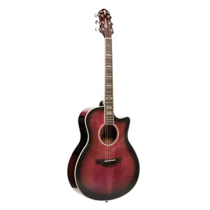 Serie Noble, guitarra electroacústica mini-jumbo con tapa de arce ondulado