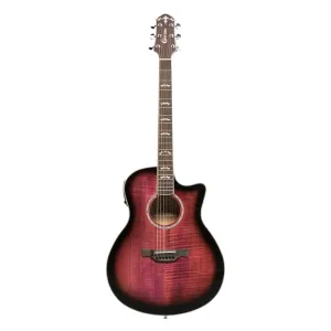 Serie Noble, guitarra electroacústica mini-jumbo de arce ondulado