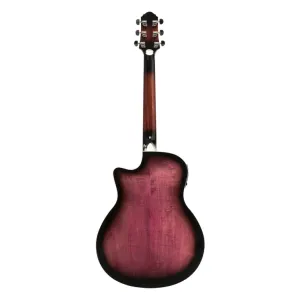 Serie Noble, guitarra electroacústica mini-jumbo de arce ondulado