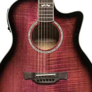 Serie Noble, guitarra electroacústica mini-jumbo de arce ondulado