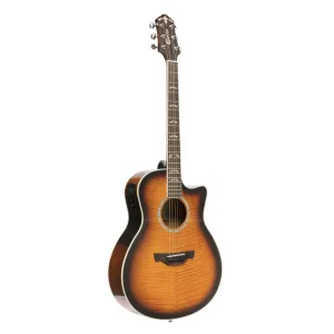 Série Noble : guitare électro-acoustique mini-jumbo en érable ondé Crafter