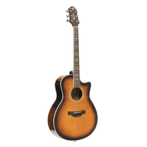 Série Noble, guitare électro-acoustique mini-jumbo avec table en érable ondé