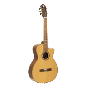 Guitarra híbrida clásica-eléctrica con cutaway de cedro macizo | Green Musicians