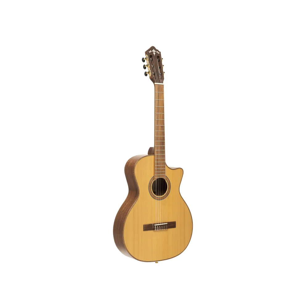 Guitarra híbrida clásica-eléctrica con cutaway de cedro macizo | Green Musicians