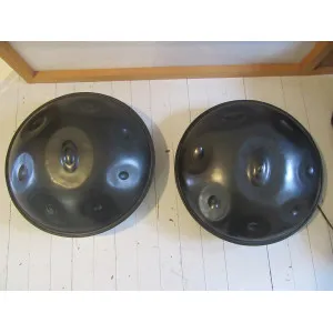 2 Premium Saraz Handpans  E Major and  C sharp Minor perfectly tuned and harmonized for duo playing