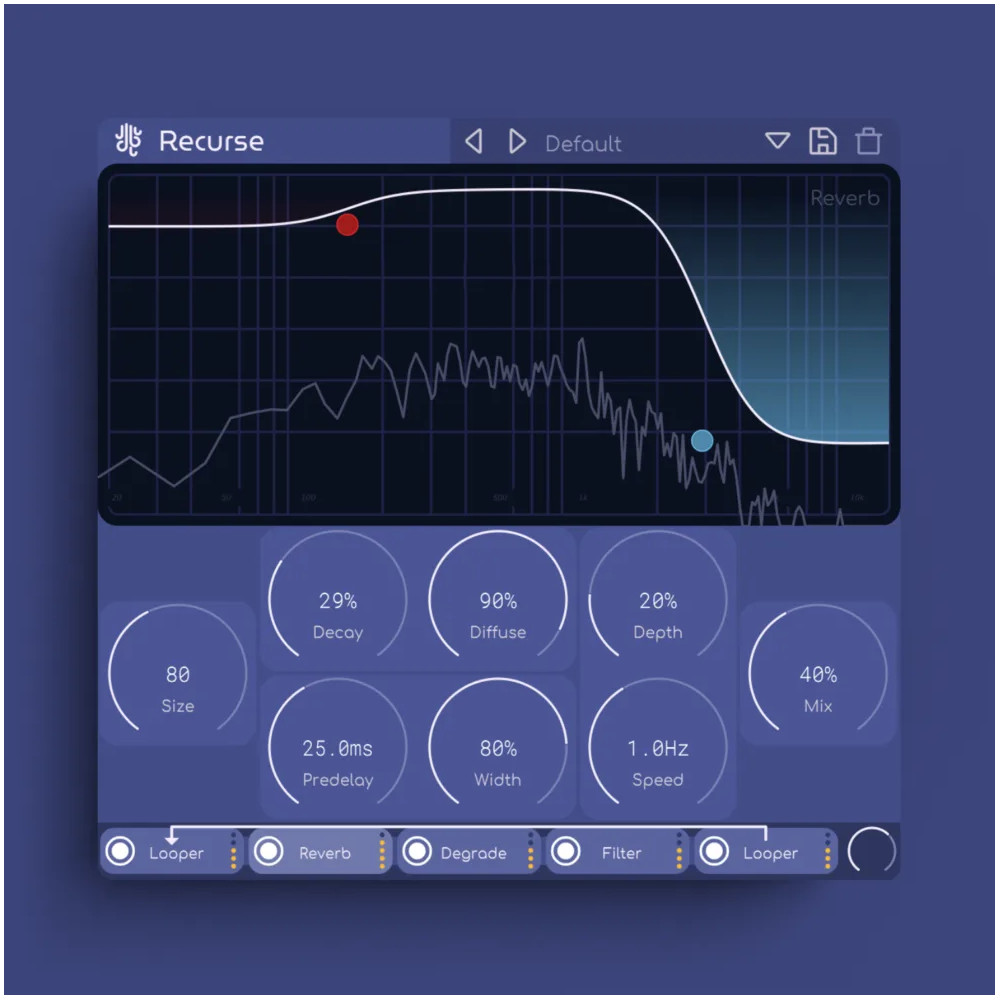 Recurse: Plugin de audio de procesamiento recursivo para delays evolutivos