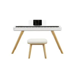 MyPianova Hd300 Wh Piano Digital White con soporte y banqueta