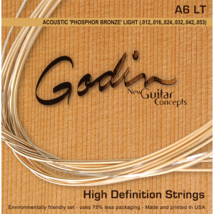 GODIN A6 LT Phos Bronz L Strings (012,053)