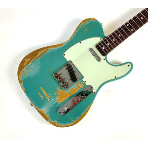 Fender Telecaster Custom 60 Heavy Relic Custom Shop 2013 Petrolgrün Metallic Teal Green Metallic
