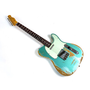 Fender Telecaster Custom 60 Heavy Relic Custom Shop 2013 Petrolgrün Metallic Teal Green Metallic