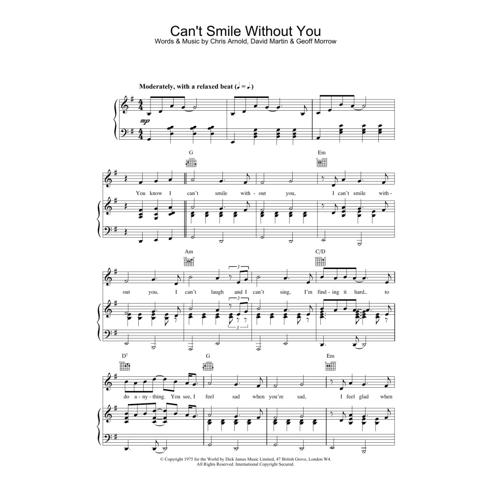 Can't Smile Without You