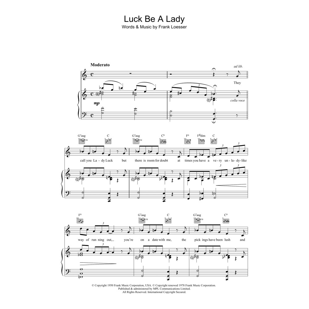 Luck, Be A Lady