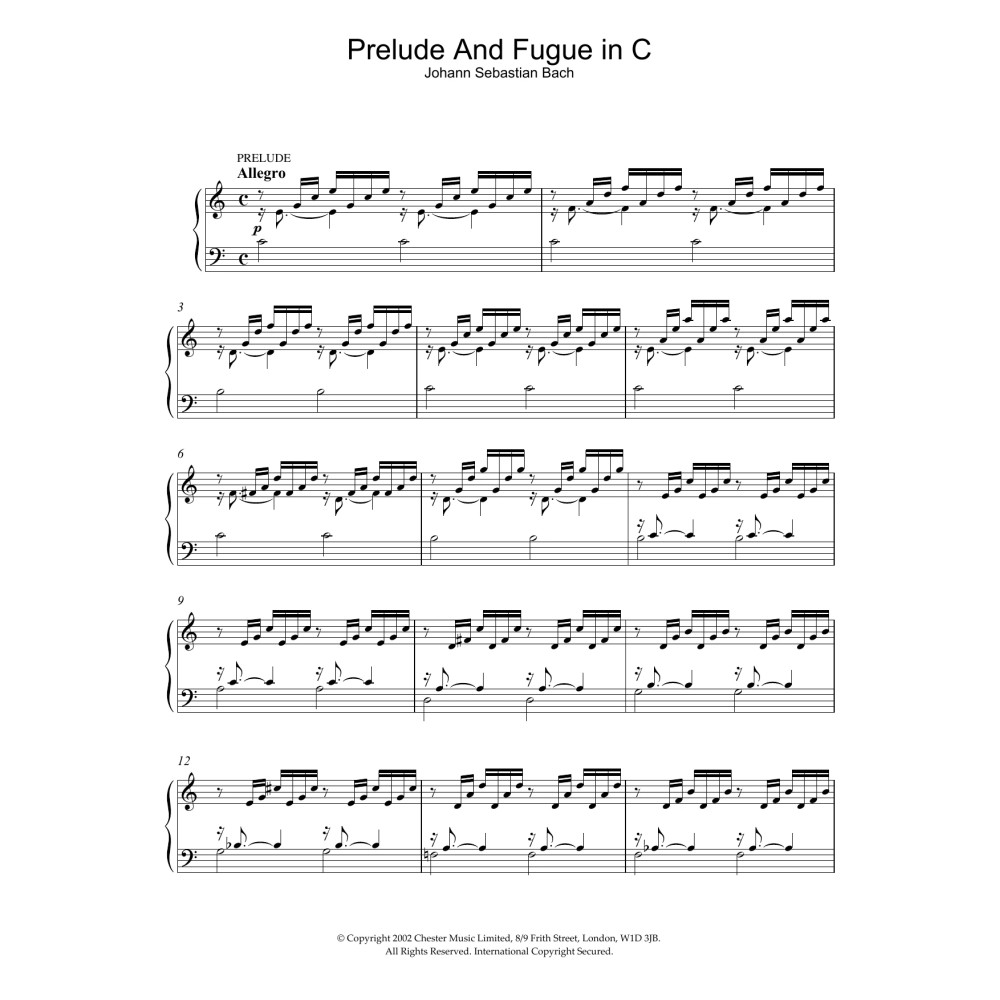 Prelude No.1 in C Major (from The Well-Tempered Clavier, Bk.1)