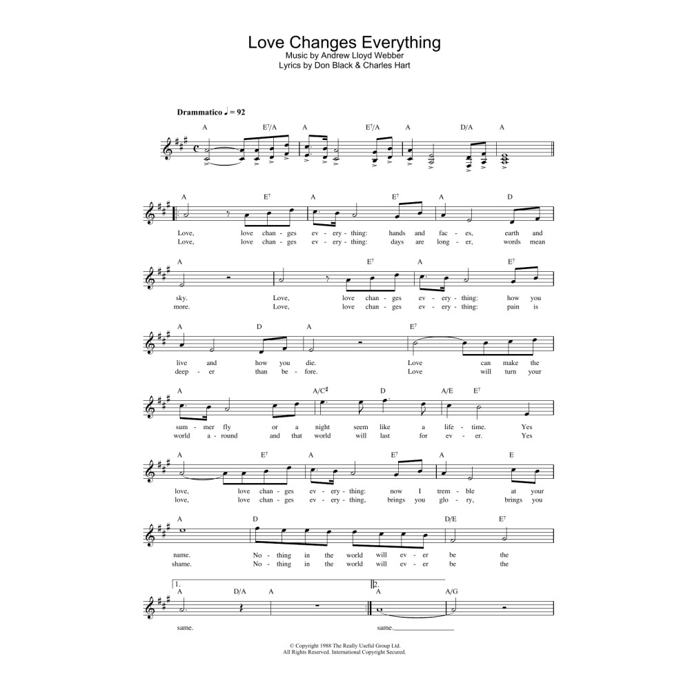 Love Changes Everything (from Aspects of Love)