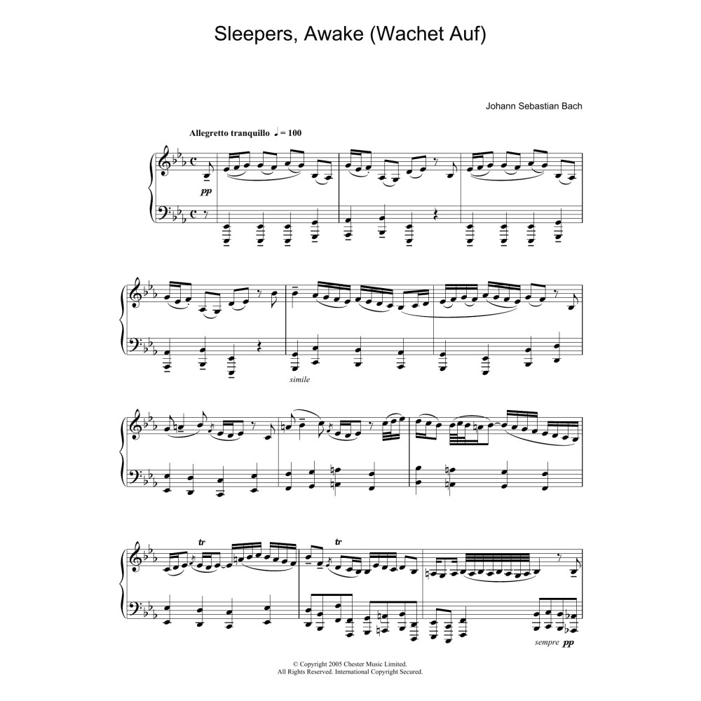 Sleepers, Awake (Wachet Auf)