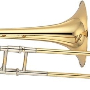 Yamaha YSL-882GO Xeno Professional F-attachment Trombone - Clear Lacquer with Open Wrap and Gold Brass Bell