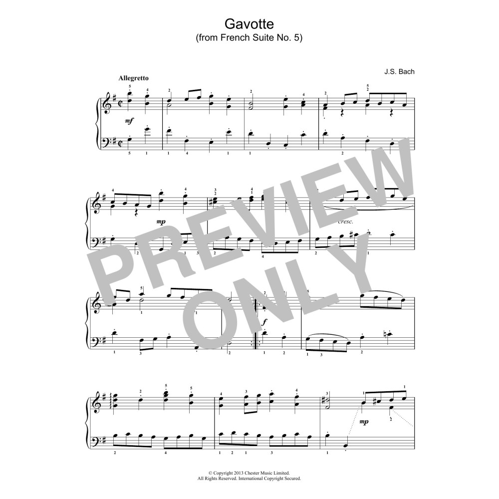 Gavotte (from French Suite No. 5)