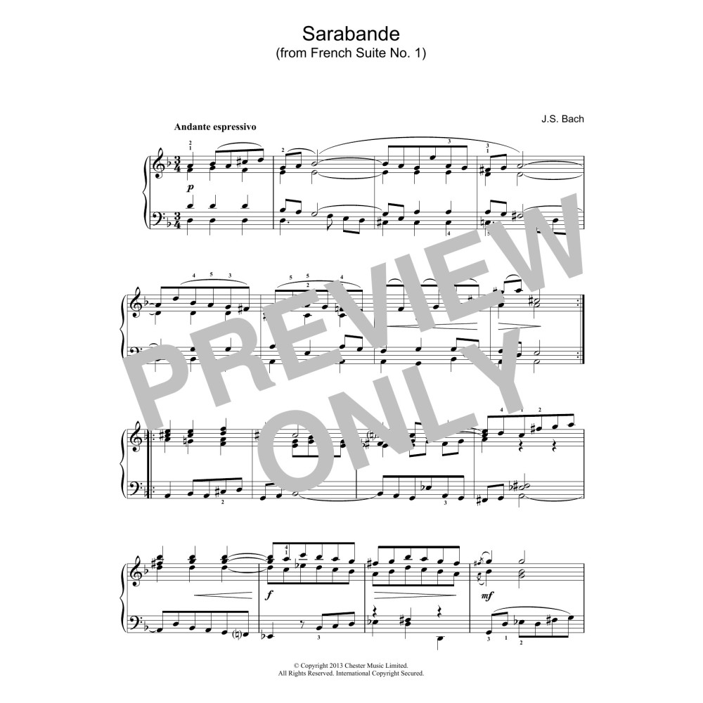 Sarabande (from French Suite No. 1)