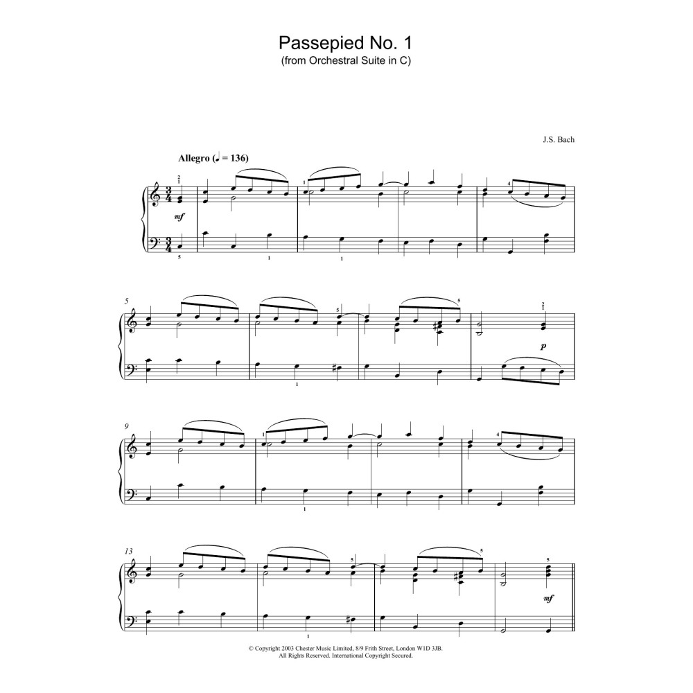 Passepied No. 1 (from Orchestral Suite in C)