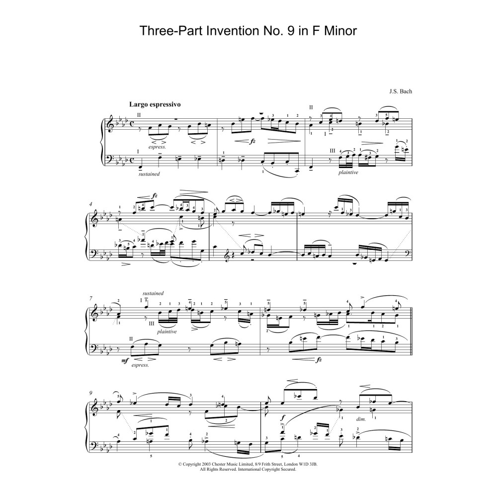 Three-Part Invention No. 9 in F Minor